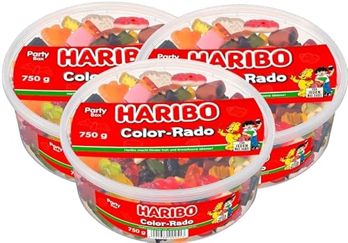 HARIBO Colour-Rado confezione da 3 (3 x 750 g)
