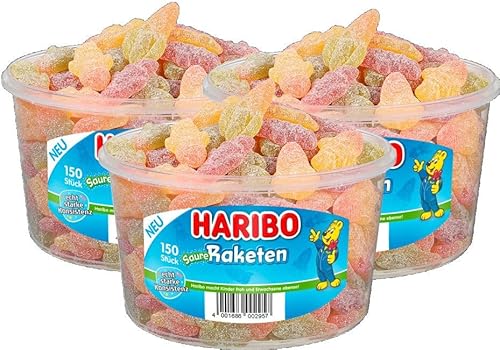 HARIBO Sour Rockets confezione da 3 (3 x 1200 g)