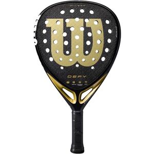 Wilson Racchetta da Padel Defy V1, Offre Un Effetto Dinamico e una Sensazione Confortevole, Telaio Leggero e Design Aerodinamico Per una Potenza Esplosiva, Colore: Nero/Oro, Misura: 2 Wilson Racchetta da Padel Defy V1, Offre Un Effetto Dinamico e una Sensazione Confortevole, Telaio Leggero e Design Aerodinamico Per una Potenza Esplosiva, Colore: Nero/Oro, Misura: 2