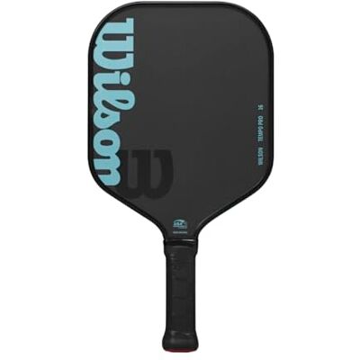 Wilson Tempo Series Pagaie per pickleball, 16 mm, impugnatura 2-4 1/4", colore: Nero/Blu Wilson Tempo Series Pagaie per pickleball, 16 mm, impugnatura 2-4 1/4", colore: Nero/Blu