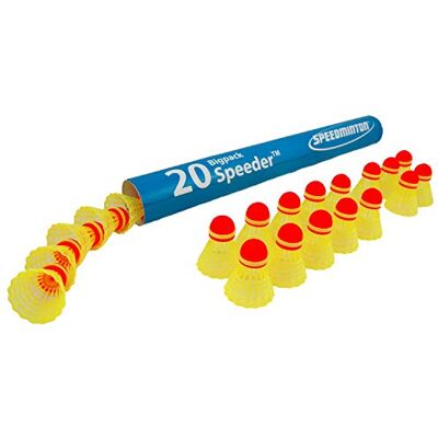 Speedminton Speeder Big Tube Match 20 Volanti per Giocare Adulto, Unisex, Giallo, 40 Pezzi Speedminton Speeder Big Tube Match 20 Volanti per Giocare Adulto, Unisex, Giallo, 40 Pezzi