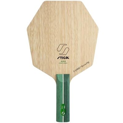STIGA Aura Hybrid Carbon Cybershape, Table Tennis Blade Unisex-Adult, Verde, Classic Grip STIGA Aura Hybrid Carbon Cybershape, Table Tennis Blade Unisex-Adult, Verde, Classic Grip