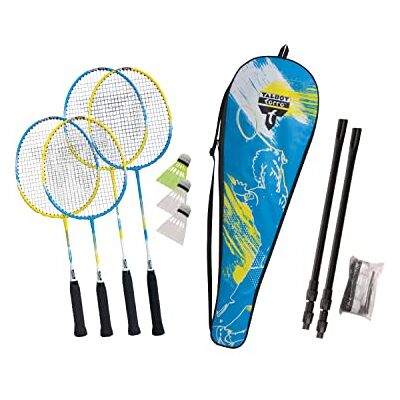 Talbot-Torro Set da Badminton Family, Set Completo, 2 Racchette Junior da 53cm, 2 Racchette Standard, 3 volani, Rete Regolabile in Altezza, in una Borsa di Qualità, 449415 Talbot-Torro Set da Badminton Family, Set Completo, 2 Racchette Junior da 53cm, 2 Racchette Standard, 3 volani, Rete Regolabile in Altezza, in una Borsa di Qualità, 449415