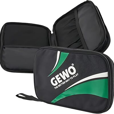 GEWO Unisex – Adulti Master Tavolo da Ping Pong Doppia Custodia, Nero/Verde, 32 x 23 x 3 cm GEWO Unisex – Adulti Master Tavolo da Ping Pong Doppia Custodia, Nero/Verde, 32 x 23 x 3 cm