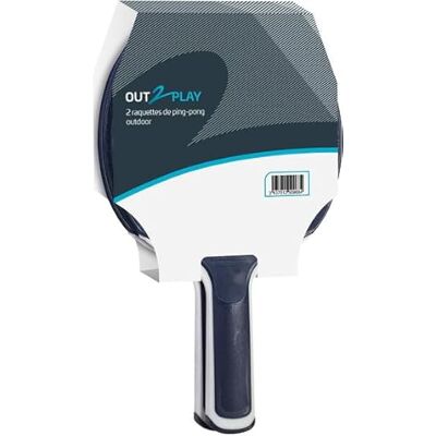 OUT2PLAY TT007 - Set di 2 racchette da ping pong per esterno OUT2PLAY TT007 - Set di 2 racchette da ping pong per esterno