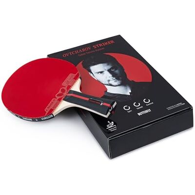 Butterfly Racchetta da ping pong Ovtcharov Striker Racchetta da tennis professionale per giocatori di ping pong ambiziosi approvazione ITTF per competizioni rivestimenti estremamente Butterfly Racchetta da ping pong Ovtcharov Striker Racchetta da tennis professionale per giocatori di ping pong ambiziosi approvazione ITTF per competizioni rivestimenti estremamente