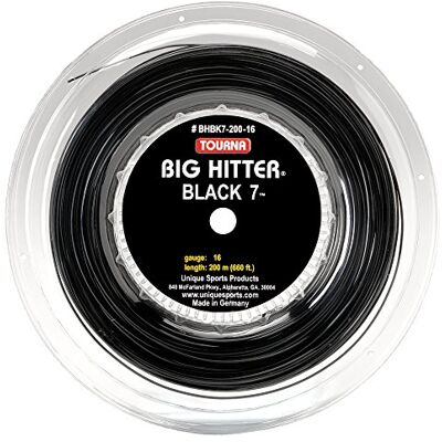 Tourna Big Hitter Black 7 Ultimate Spin String, BLACK7 Bobina, Unisex, , Nero, 16g Reel Tourna Big Hitter Black 7 Ultimate Spin String, BLACK7 Bobina, Unisex, , Nero, 16g Reel