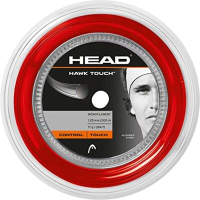 Head Hawk Touch Rotolo da Tennis Unisex per Adulti, 120 m, Rosso, 1,20 mm/18 g Head Hawk Touch Rotolo da Tennis Unisex per Adulti, 120 m, Rosso, 1,20 mm/18 g