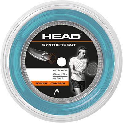 Head Unisex Adult Synthetic Gut (200 m) Corda da Tennis, Blu, 1,25 mm/17 g Head Unisex Adult Synthetic Gut (200 m) Corda da Tennis, Blu, 1,25 mm/17 g
