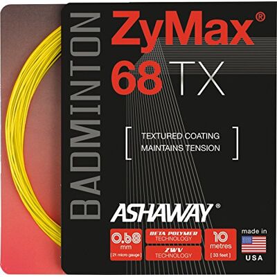 VICTOR ASHAWAY zymax 68 TX Set di Badminton con Corde, Unisex, , Gelb, Taglia Unica VICTOR ASHAWAY zymax 68 TX Set di Badminton con Corde, Unisex, , Gelb, Taglia Unica