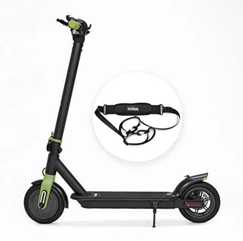 Nilox X-Drive M1, Monopattino Elettrico Pieghevole con Tracolla, Motore 350 W, Autonomia 25 km, Monopattino, Leggero con Cruise Control, Smart Display, Chiave NFC, Nero e Lime