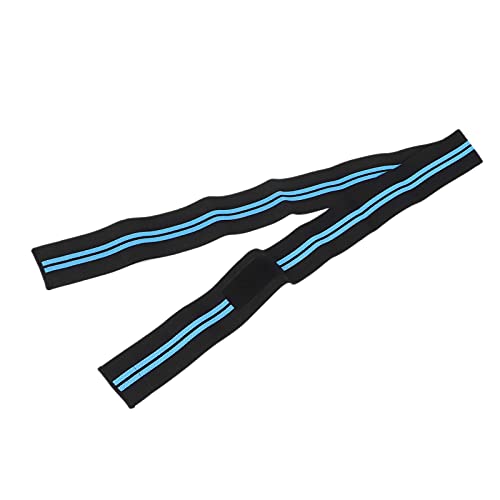 Naroote WrapSports Ginocchiera, ginocchiera con gancio in fibra di poliestere e design ad anello Mantiene il calore corporeo per l'allenamento squat per la corsa per il sollevamento pesi per(Nero Blu)