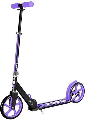 Stamp Scooter, pieghevole, 200 mm, con skids control girl, pieghevole, 200, colore: viola