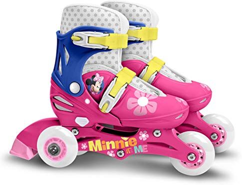 Stamp SAS Minnie regolabile Two in One 3 Wheels Skateboard Size 27 – 30 Colore Pink