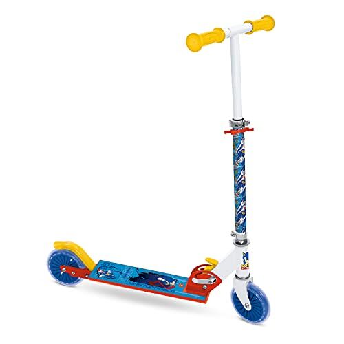 Mondo Toys SONIC SEGA ALU SCOOTER Monopattino 2 ruote pieghevole in alluminio con pedana extra grip e manubrio regolabile per bambini