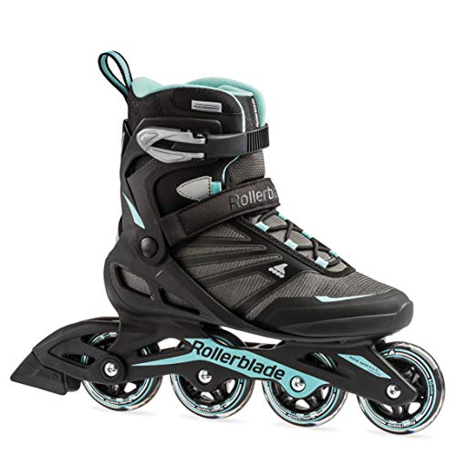 Rollerblade Zetrablade Pattini in linea da donna per adulti, colore nero/azzurro, taglia 38