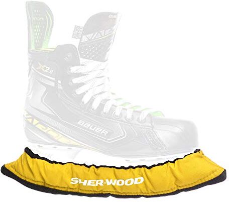 Sherwood Unisex Copri-Pattini Sher-Wood PRO Senior, per Hockey su Ghiaccio, Unisex, Eishockey, Giallo, Taglia Unica