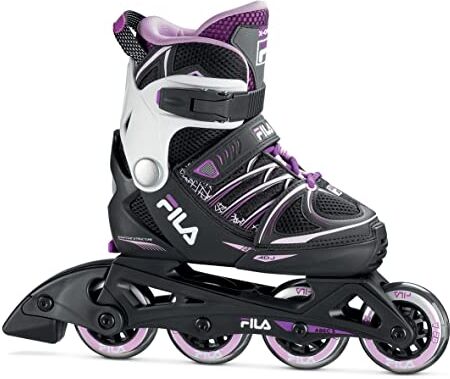 Fila 010620145 X-ONE G Pattino in linea GIRLS BLACK/PINK/MAGENTA Taglia L 35-38