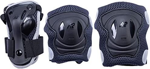 K2 Sconosciuto  Performance Pad Set W, Protezioni per Pattini in Linea Donna, Black-Anthracite, XL (Knee: A:45-49cm B:39-42cm / Elbow: A:30-33cm B:29-32cm / Wrist: A:24-26cm B:21-23cm)