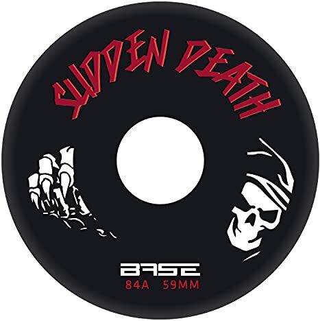 Base Unisex Adulto Udendørs Inline Roller Ttil Døre  Outdoor Inline Roller Ruote PRO Improvvisa Death Confezione da 4 76 mm 84A H RTE Estremamente Durevole, Nero, EU