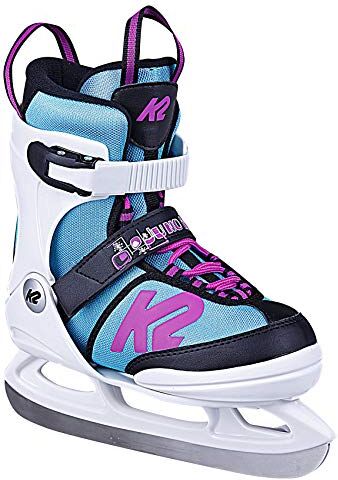 K2 Juno Ice, Pattini da Ghiaccio Ragazza, White-Light Blue, L (EU: 35-40 / UK: 3-7 / US: 4-8)