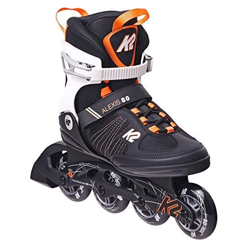 K2 Skates Alexis 80 Black-Orange, Pattini in Linea Women's, EU: 36 (Mondo: 230 / cm: 23 / UK: 3.5 / US: 6)