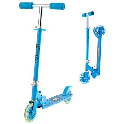 VEVOR Monopattini a Spinta per Bambini, Monopattino Mobilità Urbana a 2 Ruote Luminose, Manubrio Regolabile in Altezza, Pedana Antiscivolo, Telaio Pieghevole e Leggero Fino a ca. 50 kg, Colore Blu VEVOR Monopattini a Spinta per Bambini, Monopattino Mobilità Urbana a 2 Ruote Luminose, Manubrio Regolabile in Altezza, Pedana Antiscivolo, Telaio Pieghevole e Leggero Fino a ca. 50 kg, Colore Blu