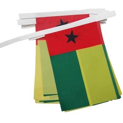 AZ FLAG Ghirlanda 6 Metri 20 Bandiere Guinea-Bissau 21x15cm, Bandiera Guineana 15 x 21 cm Festone Bandierine AZ FLAG Ghirlanda 6 Metri 20 Bandiere Guinea-Bissau 21x15cm, Bandiera Guineana 15 x 21 cm Festone Bandierine