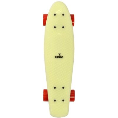 Ridge Skateboards 22 Mini Cruiser Skate Fosforescente, Rosso, Bagliore, 55 cm Ridge Skateboards 22 Mini Cruiser Skate Fosforescente, Rosso, Bagliore, 55 cm