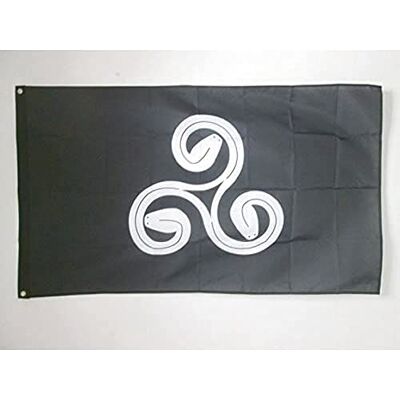 AZ FLAG Bandiera Bretagna TRISKELL TRISERPENT 150x90cm Bandiera Bretagne 90 x 150 cm AZ FLAG Bandiera Bretagna TRISKELL TRISERPENT 150x90cm Bandiera Bretagne 90 x 150 cm