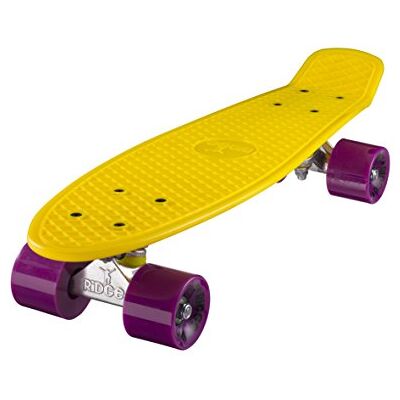 Ridge Skateboards 22 Mini Cruiser Skateboard, Giallo/Viola Ridge Skateboards 22 Mini Cruiser Skateboard, Giallo/Viola