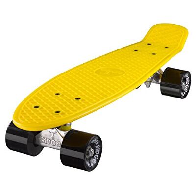 Ridge Skateboards 22 Mini Cruiser Skateboard, Giallo/Nero Ridge Skateboards 22 Mini Cruiser Skateboard, Giallo/Nero