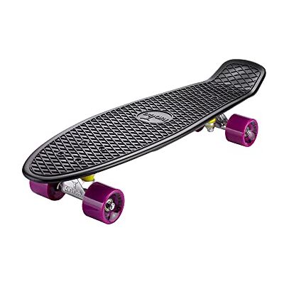 Ridge 27" Big Brother Retro Cruiser Skateboard, Nero/Viola Ridge 27" Big Brother Retro Cruiser Skateboard, Nero/Viola