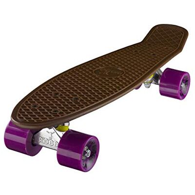 Ridge Skateboards Brown Mini Cruiser Skateboard, Marrone/Viola, 22 Ridge Skateboards Brown Mini Cruiser Skateboard, Marrone/Viola, 22
