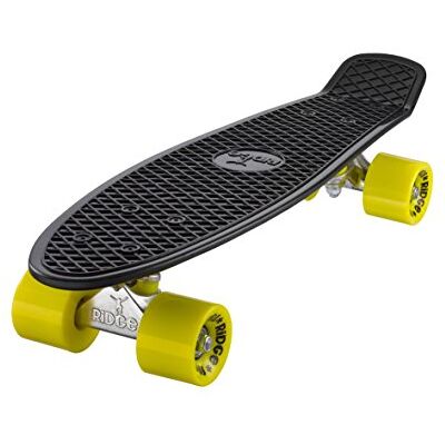 Ridge Skateboards 22" Mini Cruiser Skateboard, Nero/Giallo Ridge Skateboards 22" Mini Cruiser Skateboard, Nero/Giallo