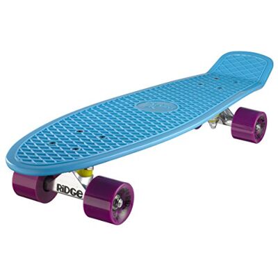 Ridge Skateboards Big Brother Retro Cruiser, Azzurro/Viola, 69 cm (27'') Ridge Skateboards Big Brother Retro Cruiser, Azzurro/Viola, 69 cm (27'')