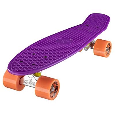 Ridge Skateboards 22 Mini Cruiser Skateboard, Rosa/Arancione Ridge Skateboards 22 Mini Cruiser Skateboard, Rosa/Arancione