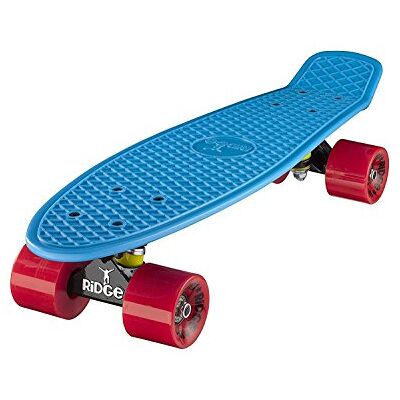 Ridge Mini Cruiser Skate Skateboard retro 22" completo con carrelli nero o bianco, fatto in l'UE, cuscinetti ABEC 7, alta qualità formula segreta di plastica Ridge Mini Cruiser Skate Skateboard retro 22" completo con carrelli nero o bianco, fatto in l'UE, cuscinetti ABEC 7, alta qualità formula segreta di plastica