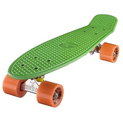 Ridge Skateboards 22 Mini Cruiser Skateboard, Verde/Arancione Ridge Skateboards 22 Mini Cruiser Skateboard, Verde/Arancione