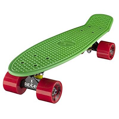 Ridge Mini Cruiser Skate Skateboard retro 22" completo con carrelli nero o bianco, fatto in l'UE, cuscinetti ABEC 7, alta qualità formula segreta di plastica Ridge Mini Cruiser Skate Skateboard retro 22" completo con carrelli nero o bianco, fatto in l'UE, cuscinetti ABEC 7, alta qualità formula segreta di plastica
