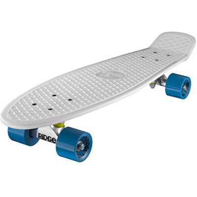Ridge Skateboards Big Brother Nickel Mini Skate Cruiser Completo, fatto in l'UE, cuscinetti ABEC 7, alta qualità formula segreta di plastica, Bianco/Blu, 27" (799872520) Ridge Skateboards Big Brother Nickel Mini Skate Cruiser Completo, fatto in l'UE, cuscinetti ABEC 7, alta qualità formula segreta di plastica, Bianco/Blu, 27" (799872520)