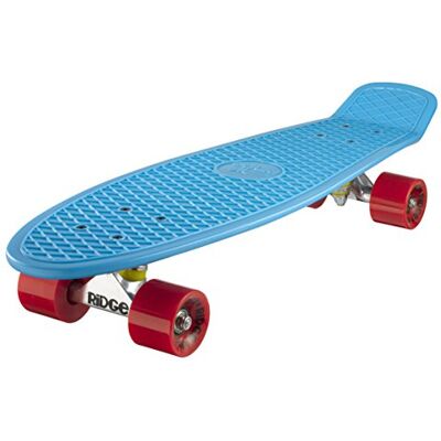 Ridge Skateboards Big Brother Retro Cruiser, Azzurro/Rosso, 69 cm (27'') Ridge Skateboards Big Brother Retro Cruiser, Azzurro/Rosso, 69 cm (27'')