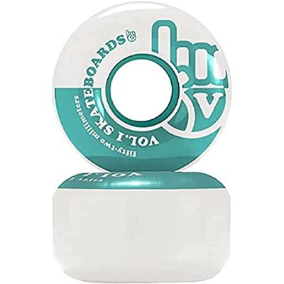 Vol.1 N. 1, Ruote per Skateboard Unisex Adulto, Bianco, 54 mm Vol.1 N. 1, Ruote per Skateboard Unisex Adulto, Bianco, 54 mm