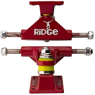 Ridge Skateboards Mini Cruiser Skateboard Trucks, Rosso, 3 Ridge Skateboards Mini Cruiser Skateboard Trucks, Rosso, 3