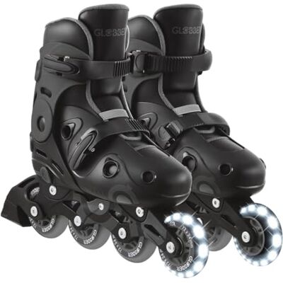 Globber Rulli GO•Skates Rulli scalabili e regolabili Taglia M/L dal 34 al 37, Nero e Grigio Globber Rulli GO•Skates Rulli scalabili e regolabili Taglia M/L dal 34 al 37, Nero e Grigio