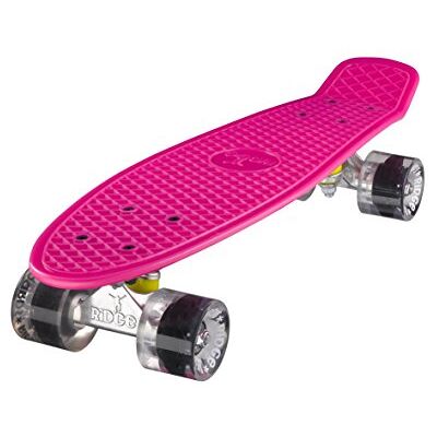 Ridge Skateboards 22 Mini Cruiser Skateboard, Rosa/Chiaro Ridge Skateboards 22 Mini Cruiser Skateboard, Rosa/Chiaro
