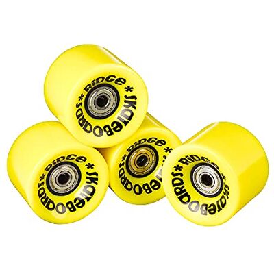 Ridge Ruote Morbide Cruiser 59 mm 78A Pu W Abec 7 Cuscinetti Set di 4 Pezzi, Giallo Ridge Ruote Morbide Cruiser 59 mm 78A Pu W Abec 7 Cuscinetti Set di 4 Pezzi, Giallo