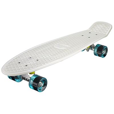 Ridge Skateboards 27' Mini Cruiser Skateboard completo, Glow in the Dark, Incandescente, Blu Chiaro Ridge Skateboards 27' Mini Cruiser Skateboard completo, Glow in the Dark, Incandescente, Blu Chiaro
