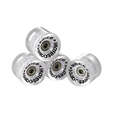 Ridge Skateboards Ruote LED Luminosi Morbide per Mini Cruiser Skateboards 59 mm 78A Pu W Abec 7 Cuscinetti Set di 4, led bianco Ridge Skateboards Ruote LED Luminosi Morbide per Mini Cruiser Skateboards 59 mm 78A Pu W Abec 7 Cuscinetti Set di 4, led bianco