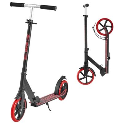VEVOR Monopattino con 2 Ruote per Bambini da 8 Anni, Monopattino Pieghevole per Movimento della Città Carico max. 100kg 3 Altezze 900/970/1040 mm, Pedana Antiscivolo e Freno a Pedale, Nero Rosso VEVOR Monopattino con 2 Ruote per Bambini da 8 Anni, Monopattino Pieghevole per Movimento della Città Carico max. 100kg 3 Altezze 900/970/1040 mm, Pedana Antiscivolo e Freno a Pedale, Nero Rosso